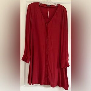 Madewell Long Sleeve Button-Front Shirt Dress